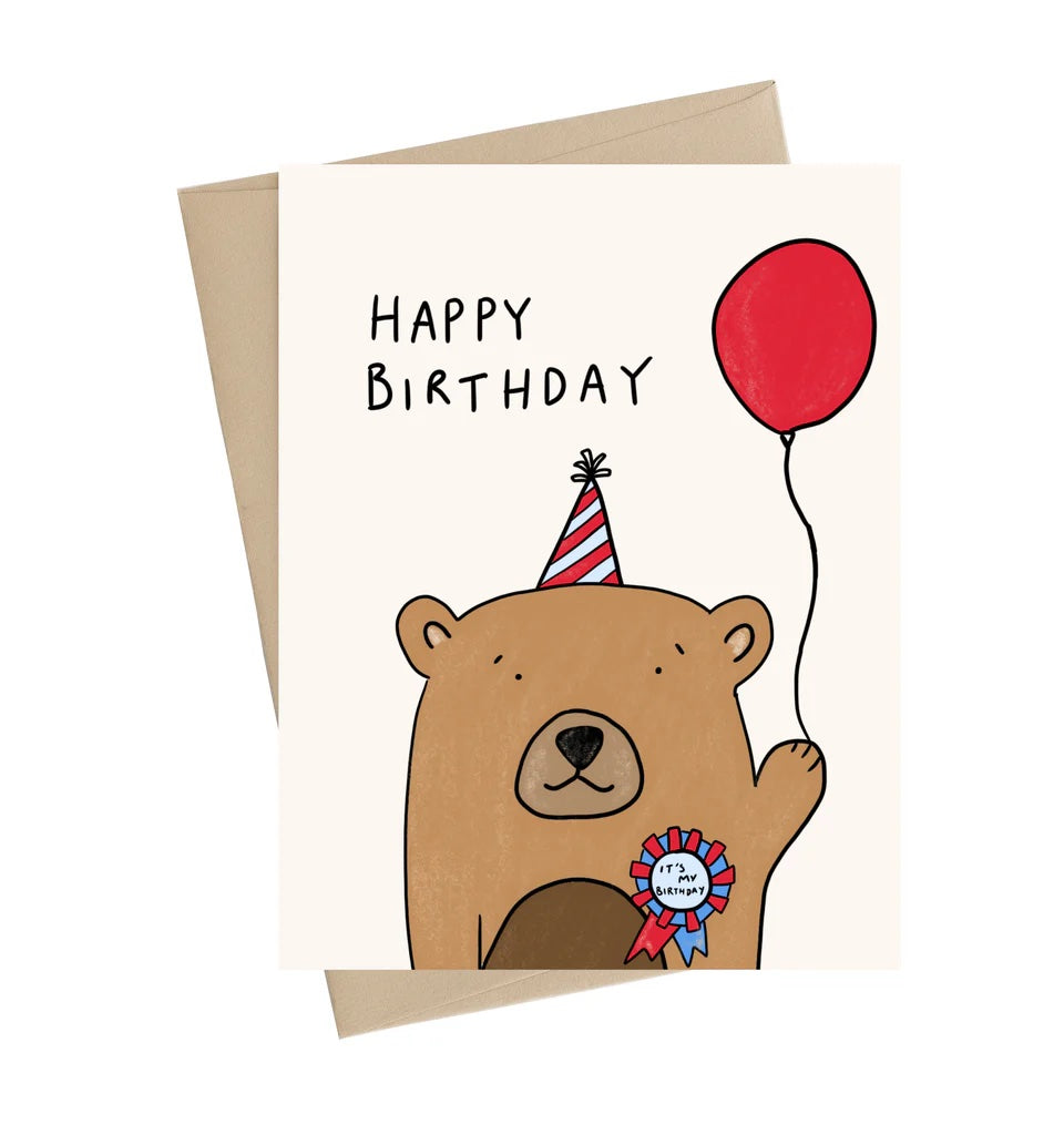 Little May Papery Birthday Card Bear | Printed in Canada