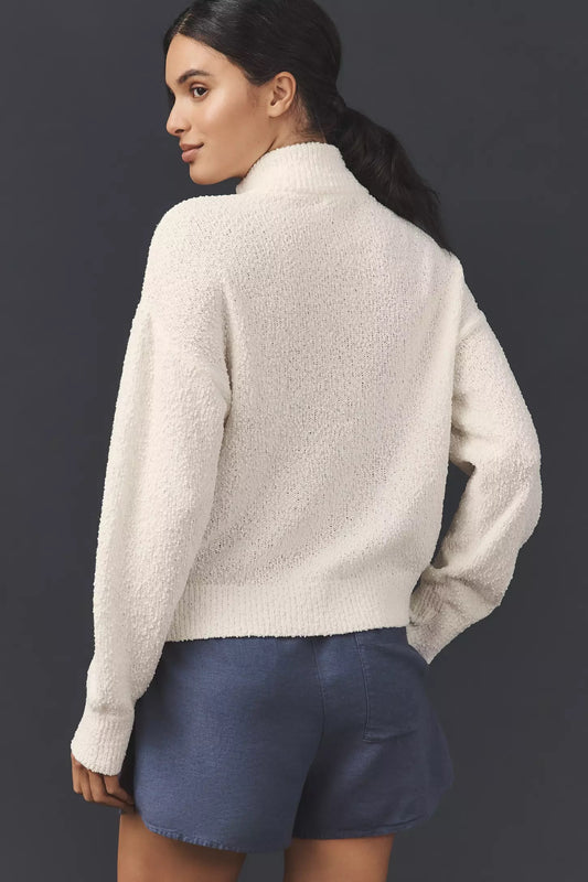 Boucle Sweater Jacket - Chalk