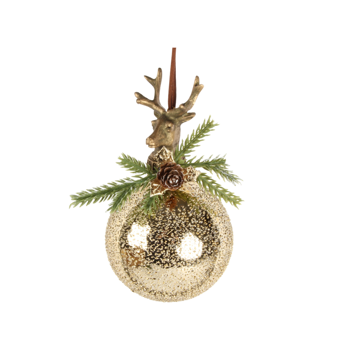 Golden Reindeer Ornament