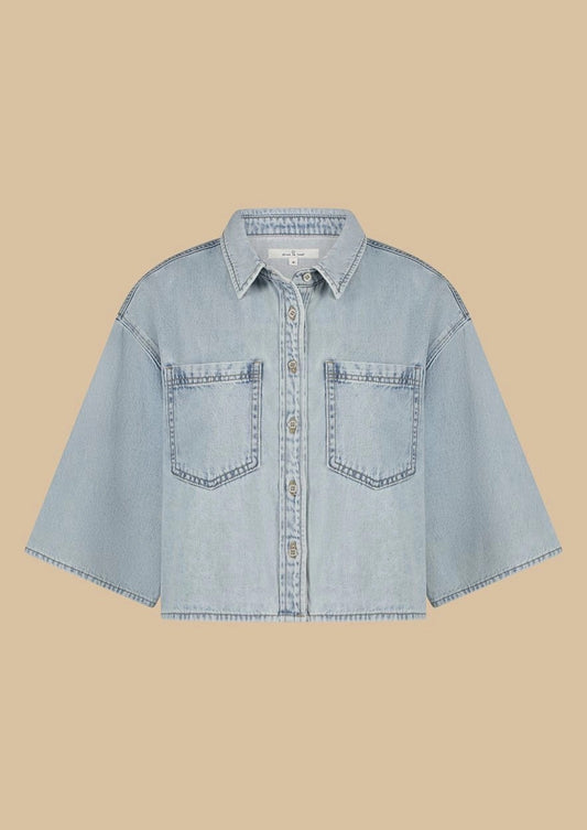 Circle Of Trust | Mae Denim Blouse, Azure