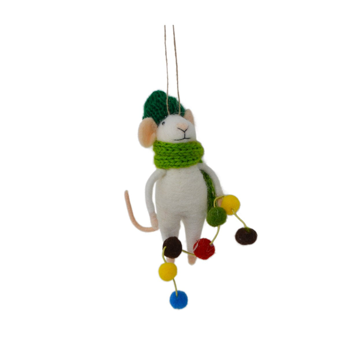 Felted Mouse Ornament - Garland Gary