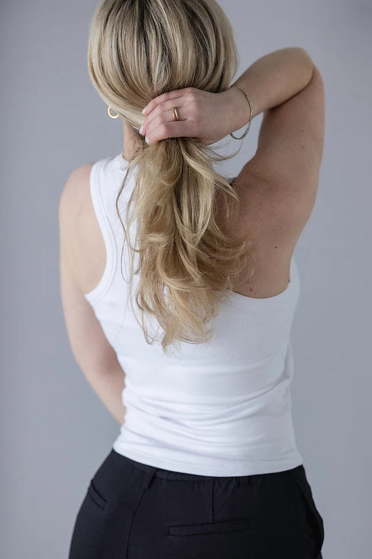 Après Actif Essential Ribbed Tank | White