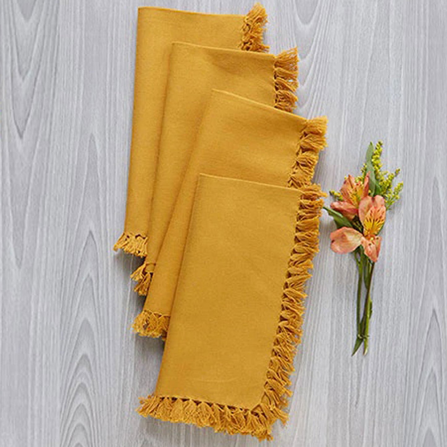 Fringed Napkins - Set of 4