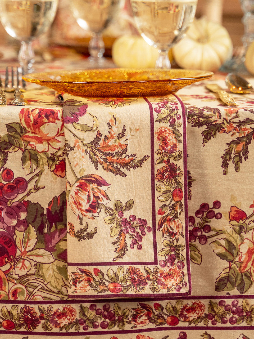 Printed Napkins Set of 4 - Bountiful Harvest Antique