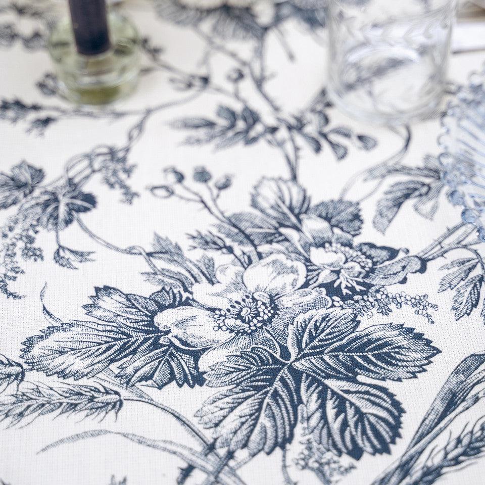 Cotton Tablecloth - Bienvenue Navy