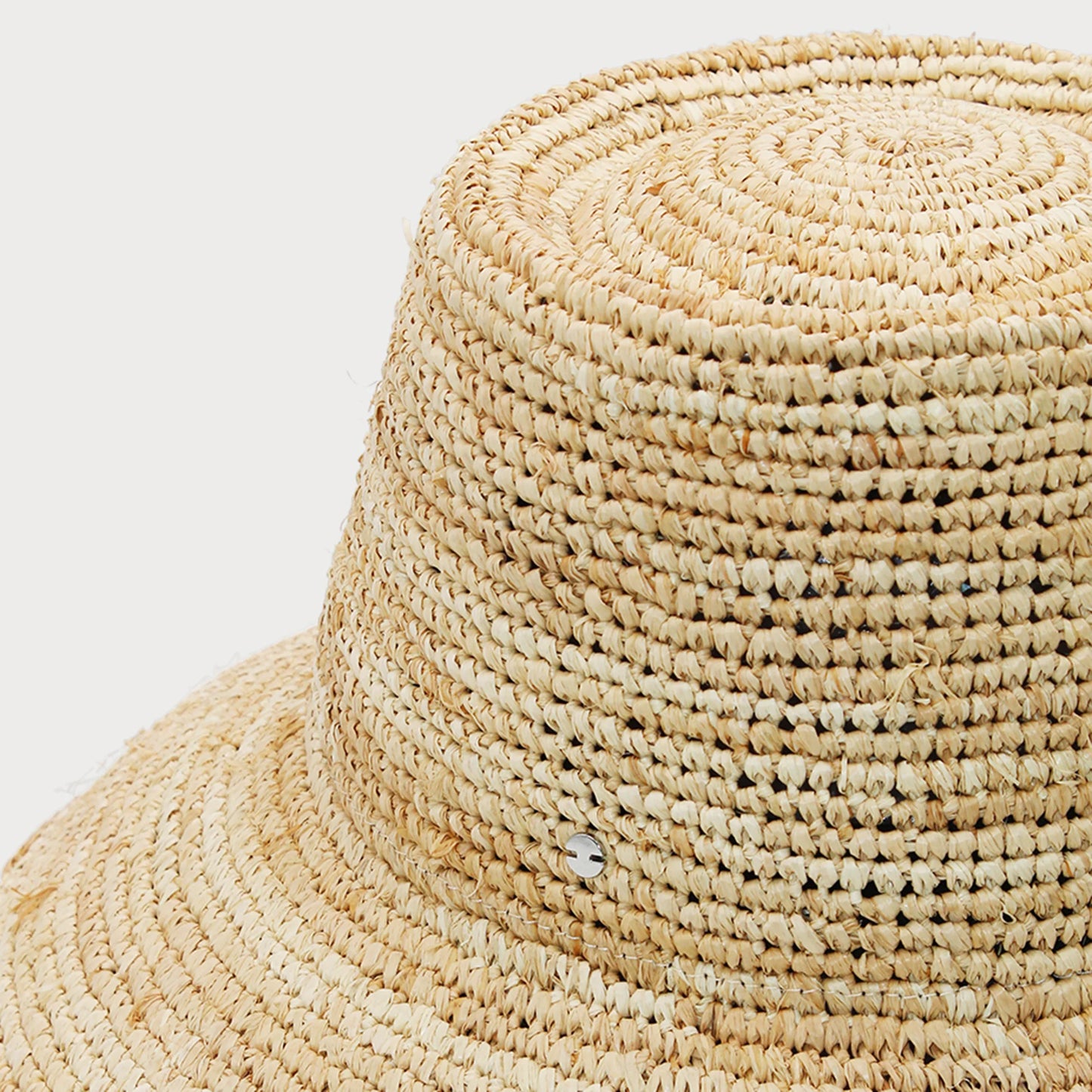 Ace of Something Aelia Crochet Bucket Hat, Natural | 100% Raffia Straw