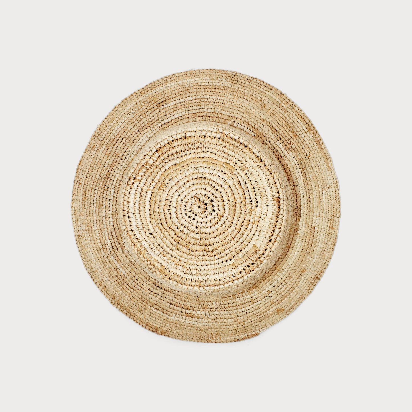 Ace of Something Aelia Crochet Bucket Hat, Natural | 100% Raffia Straw