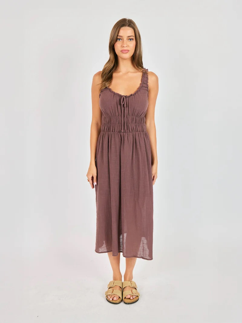 So Cal Midi Dress - Chocolate