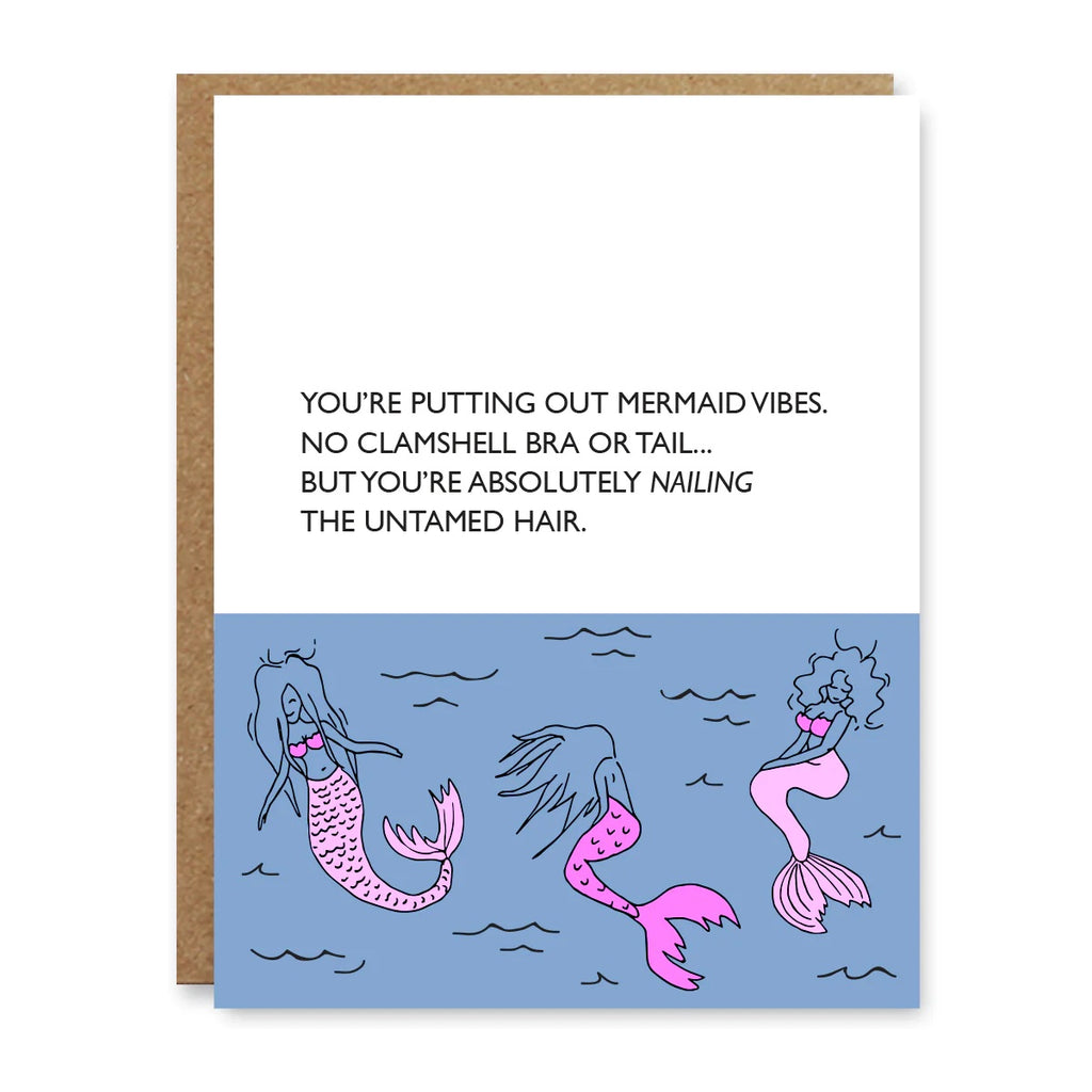 Boo To You Just Because Greeting Card, Mermaid Hair | Canadian Made
