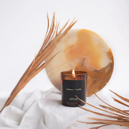 Amber Series Soy Candle - Tobacco + Vanilla