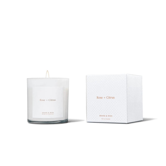Brand & Iron - Home Series Soy Candle - Rose + Citrus