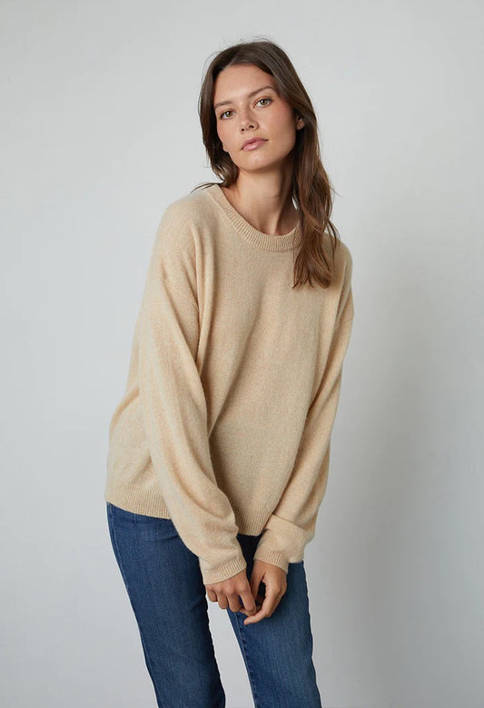 Velvet Brynne Cashmere Sweater | Almond,Designed in the USA