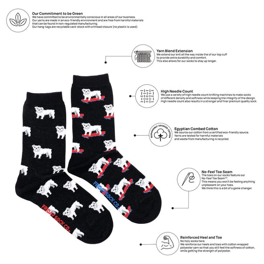 Friday Sock Co. Women's Mismatched Socks | Bulldog