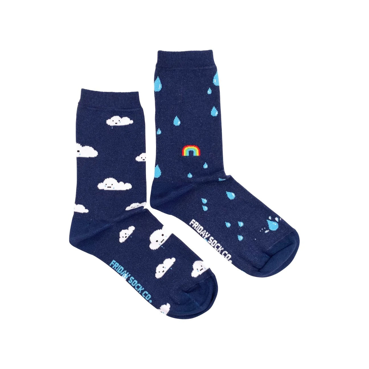 Friday Sock Co. Women's Mismatched Socks | Rain & Clouds