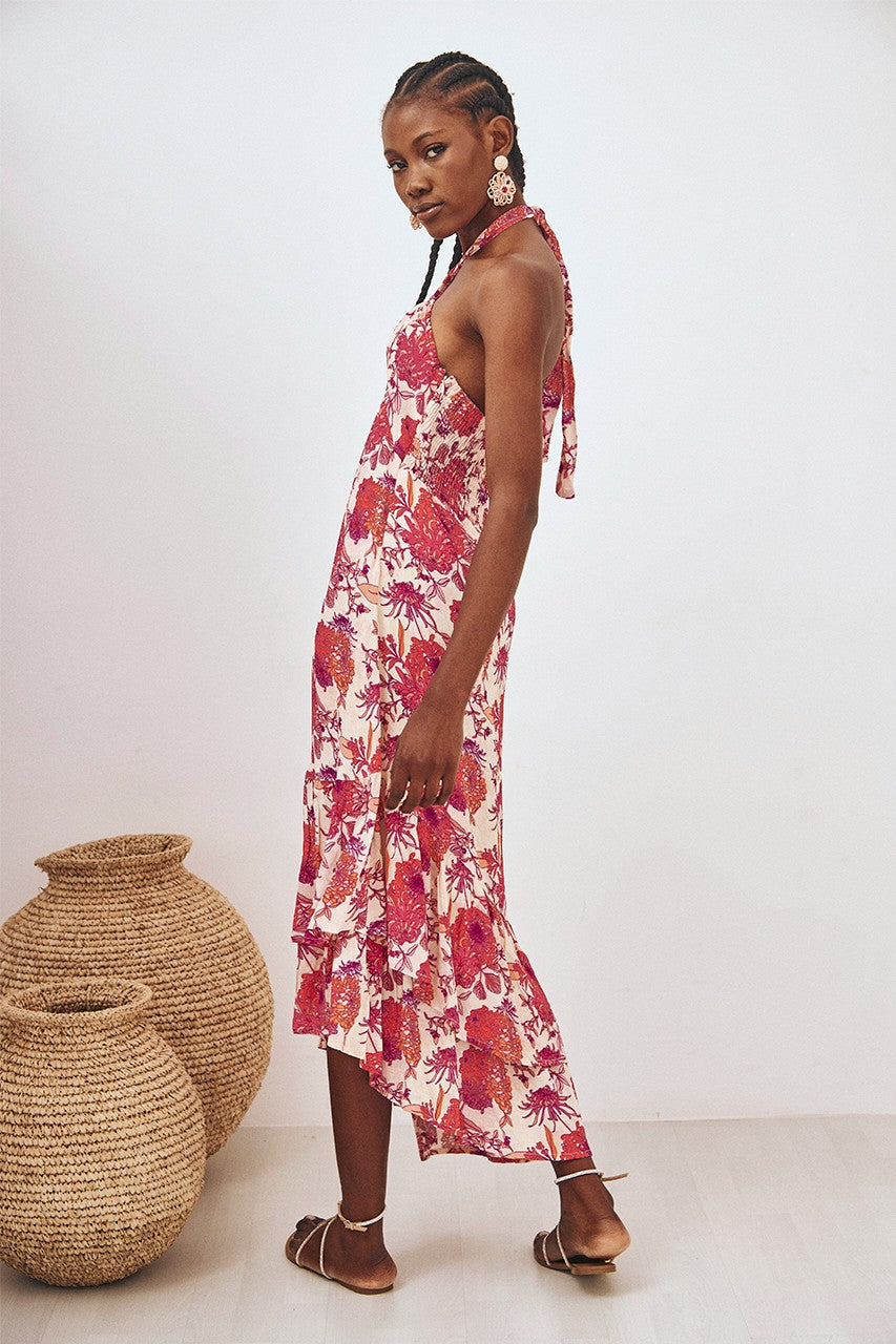 Nekane Flowers Halter Dress | Designed in Barcelona