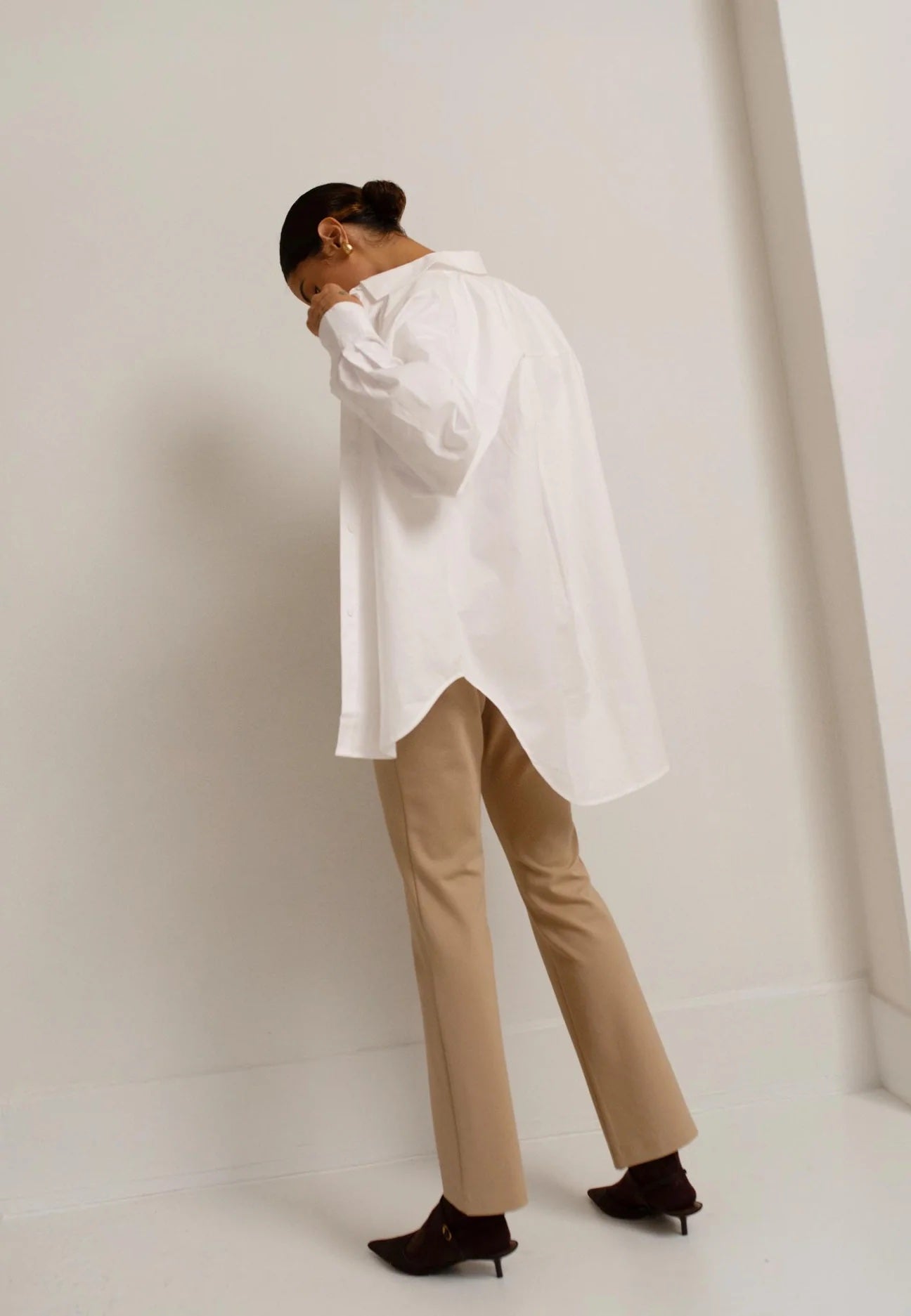 Paper Label Classic Oversized Shirt | Bright White