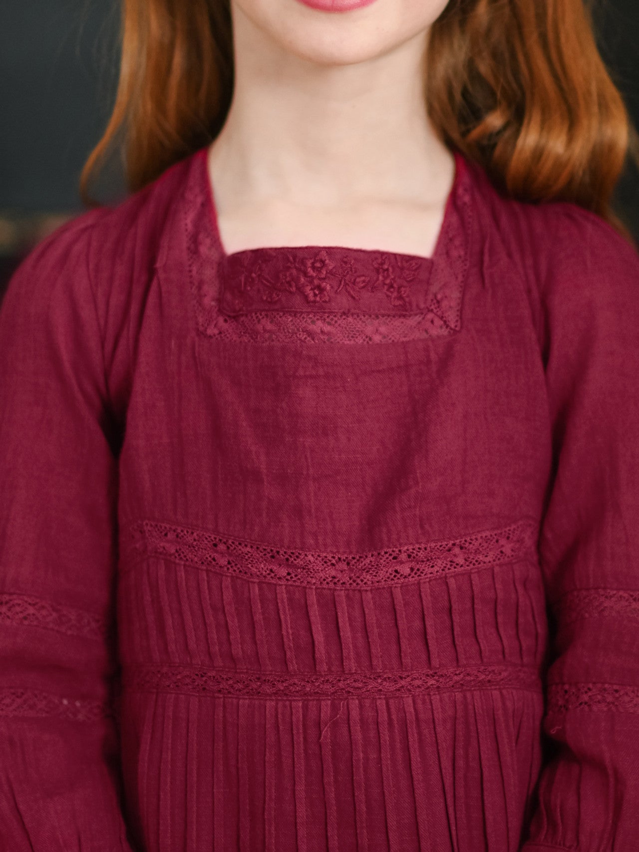 April Cornell Bespoke Kids Dress | Crimson, Designed in Canada