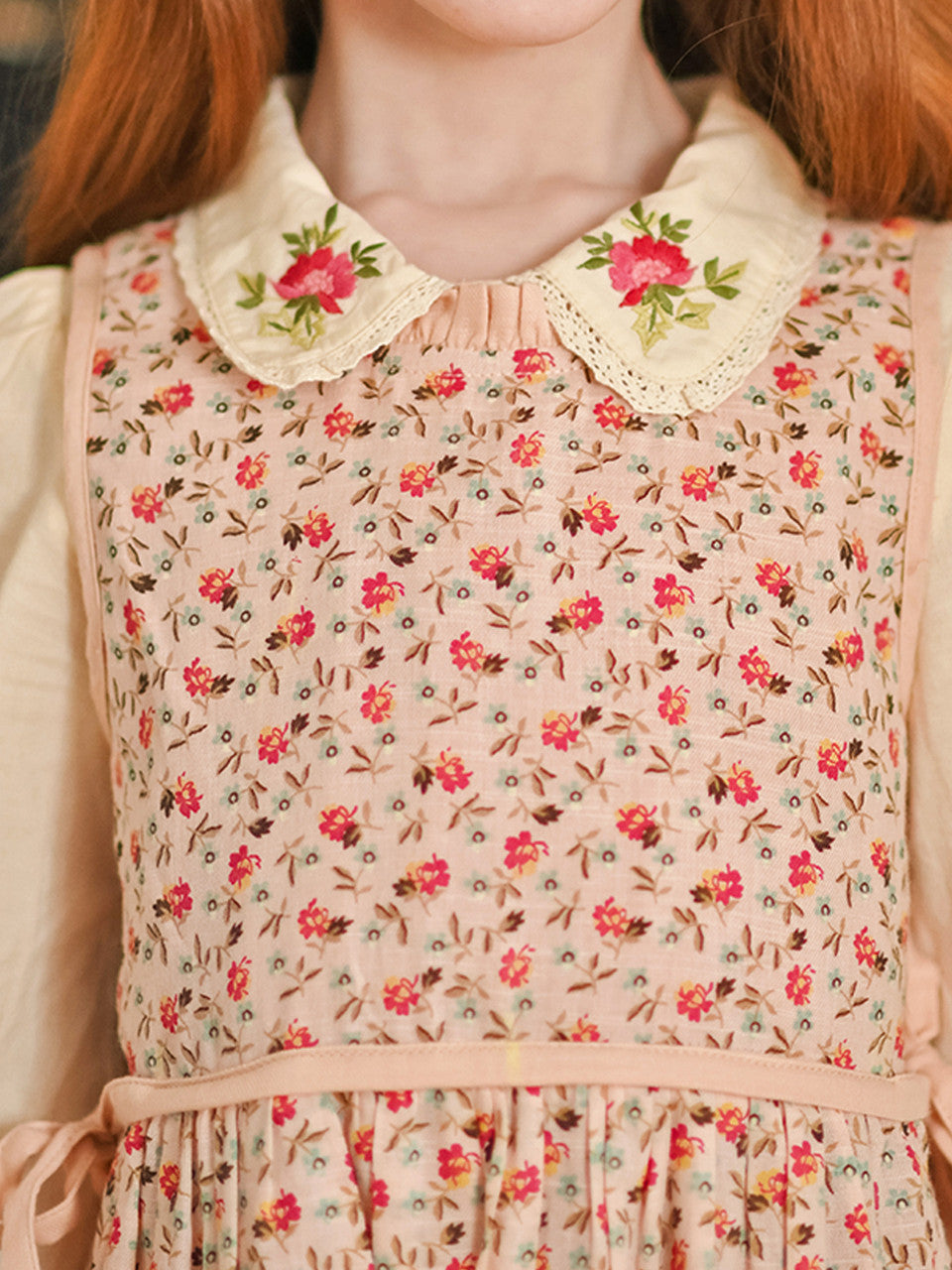 Adelina Kids Dress - Powder Peach