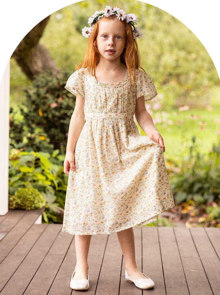 April Cornell - Regency Poem Little Girls Dress - Ecru