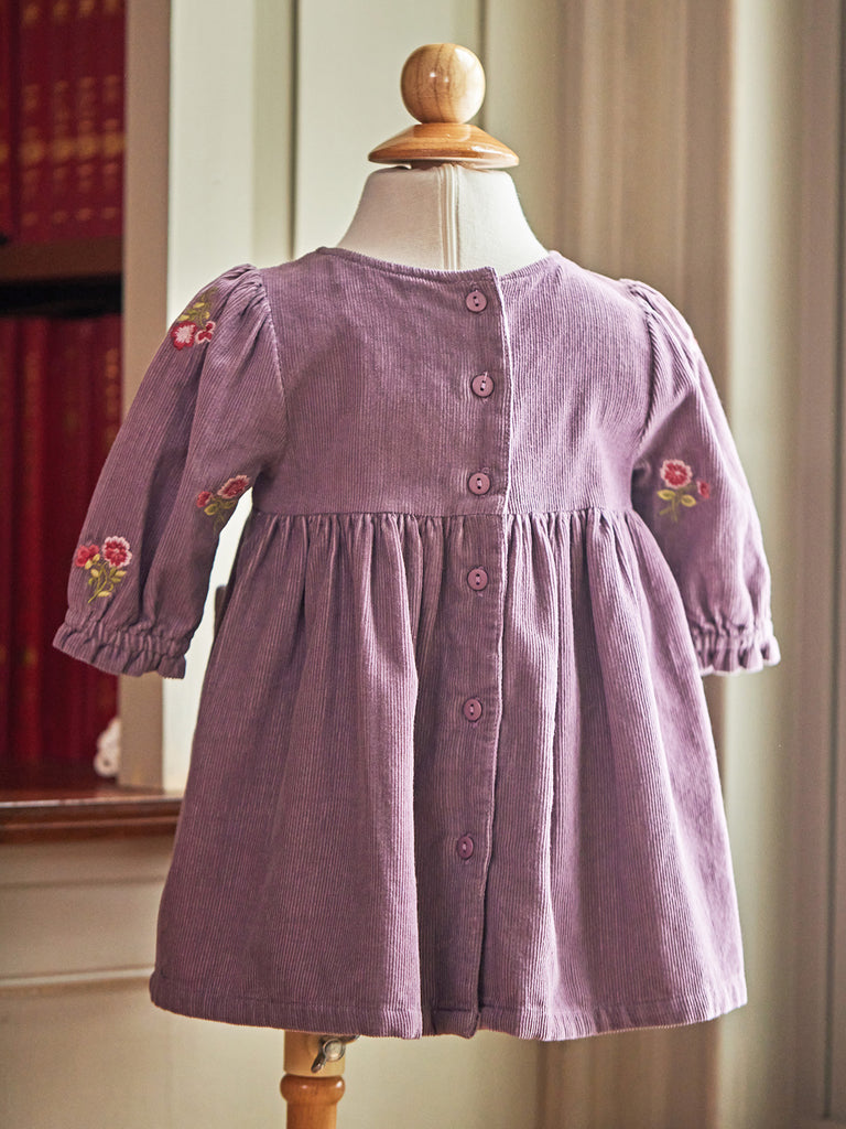 April Cornell Fiona Corduroy Baby Dress - Amethyst