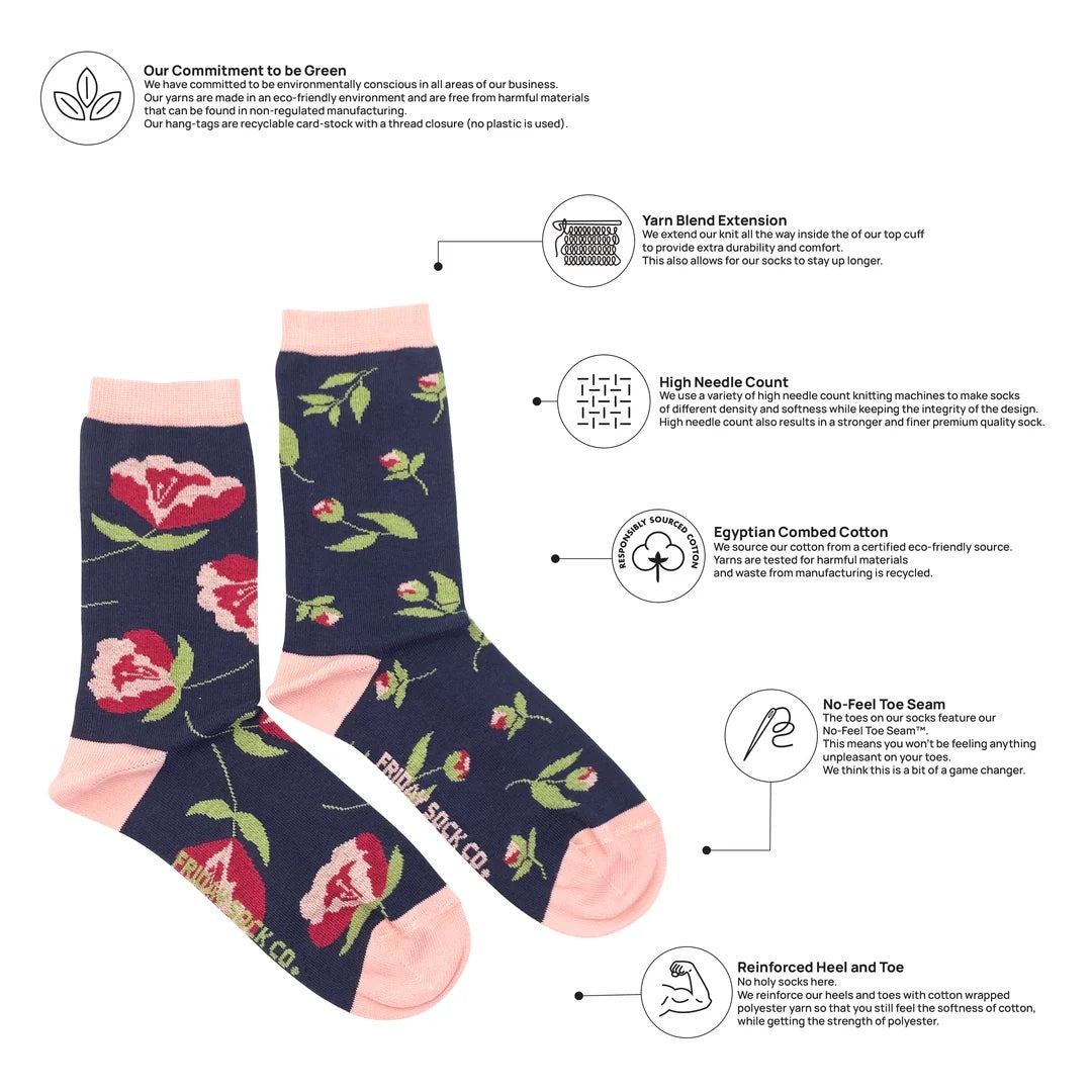 Friday Sock Co. Women's Mismatched Socks | Peony