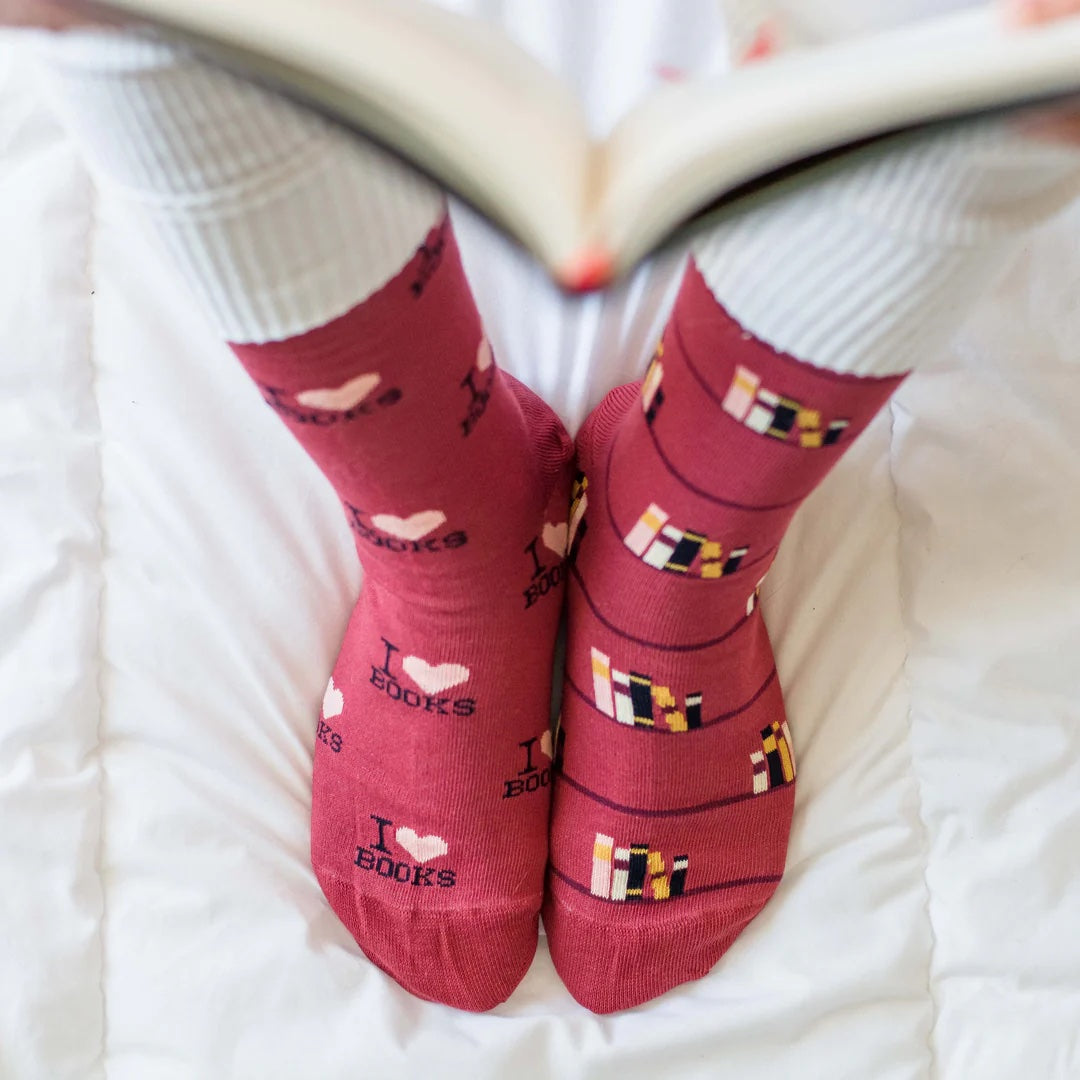 Friday Sock Co. Women's Mismatched Socks | I Love Books