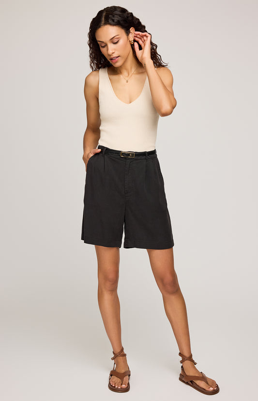 Gentle Fawn Riley Shorts | Washed Black, Designed in Canada