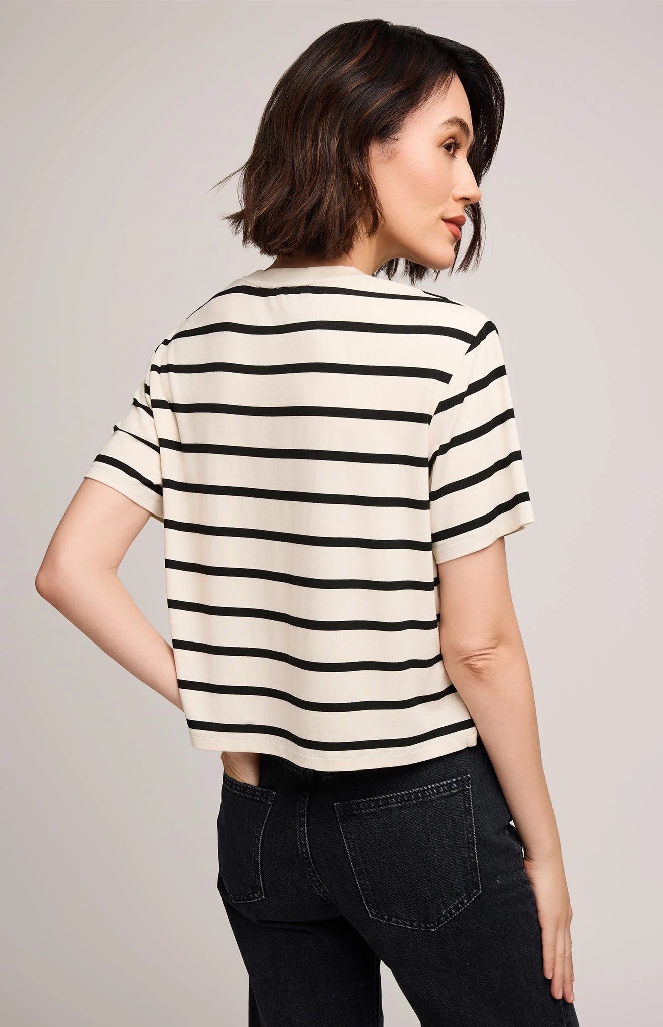 Gentle Fawn Jaxon T-Shirt | Cream Stripe, Designed in Canada