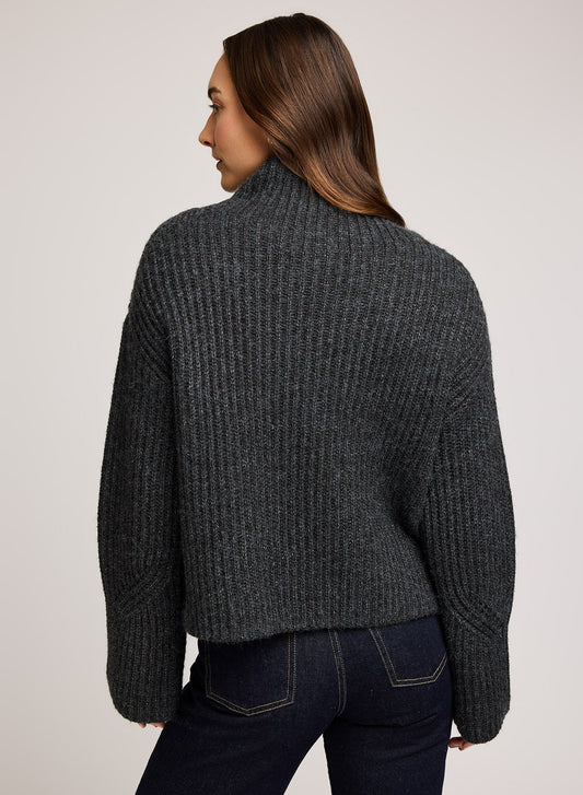 Marlow Turtleneck Sweater- Heather Charcoal