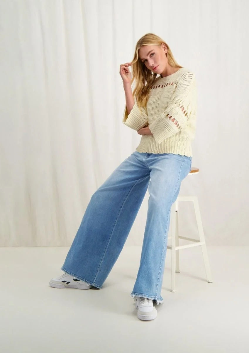 Circle Of Trust - Harley Duchess Wide Leg Flared Jeans - Precious Blue