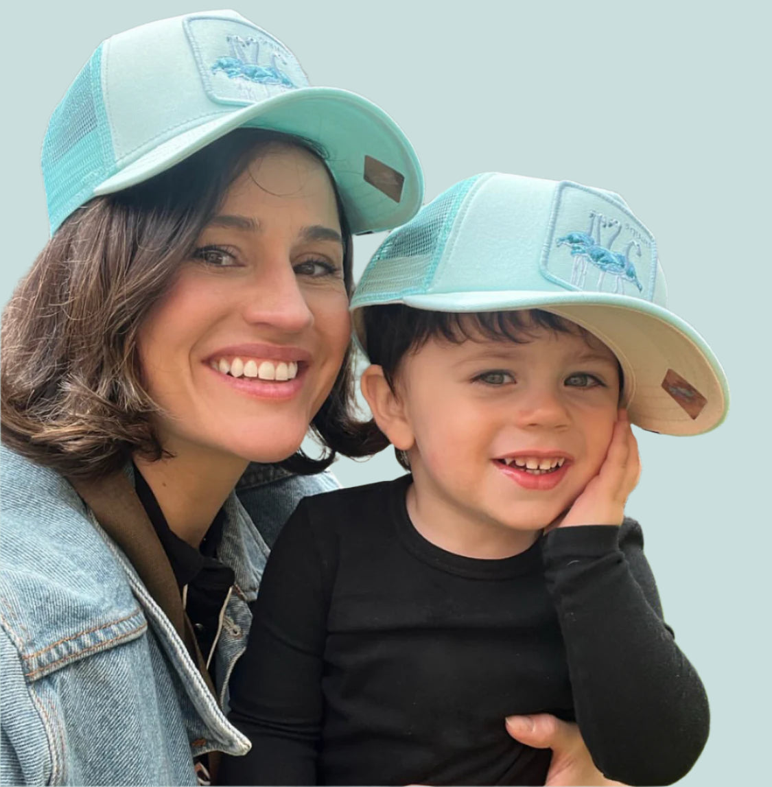 Kids Trucker Hat Light Blue - Lil Squad