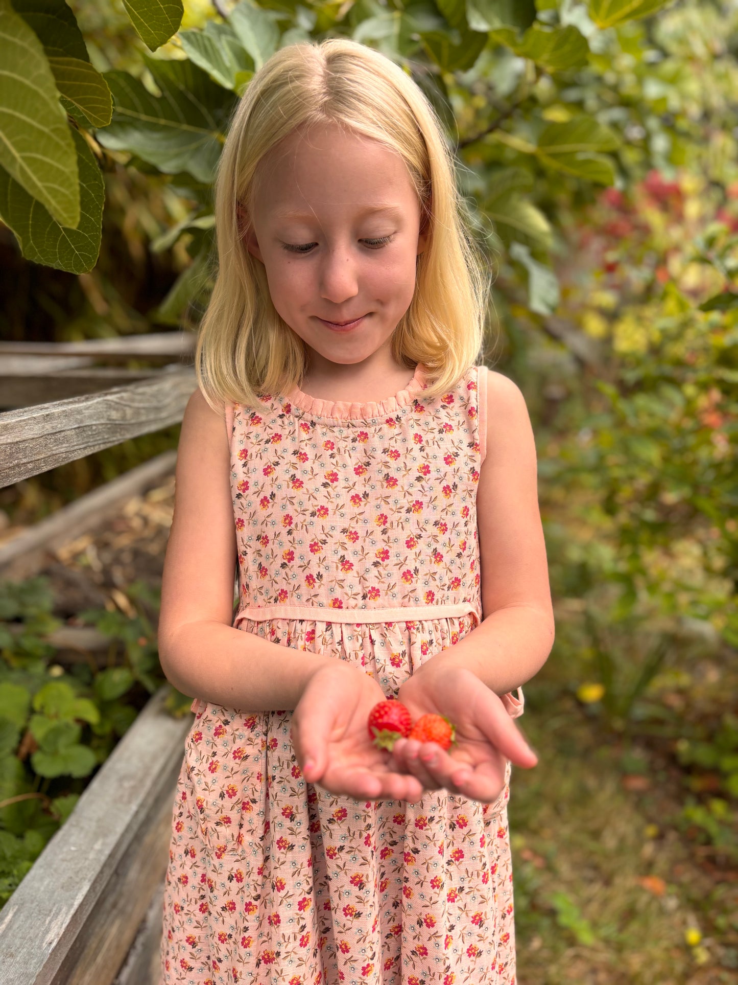 Adelina Kids Dress - Powder Peach