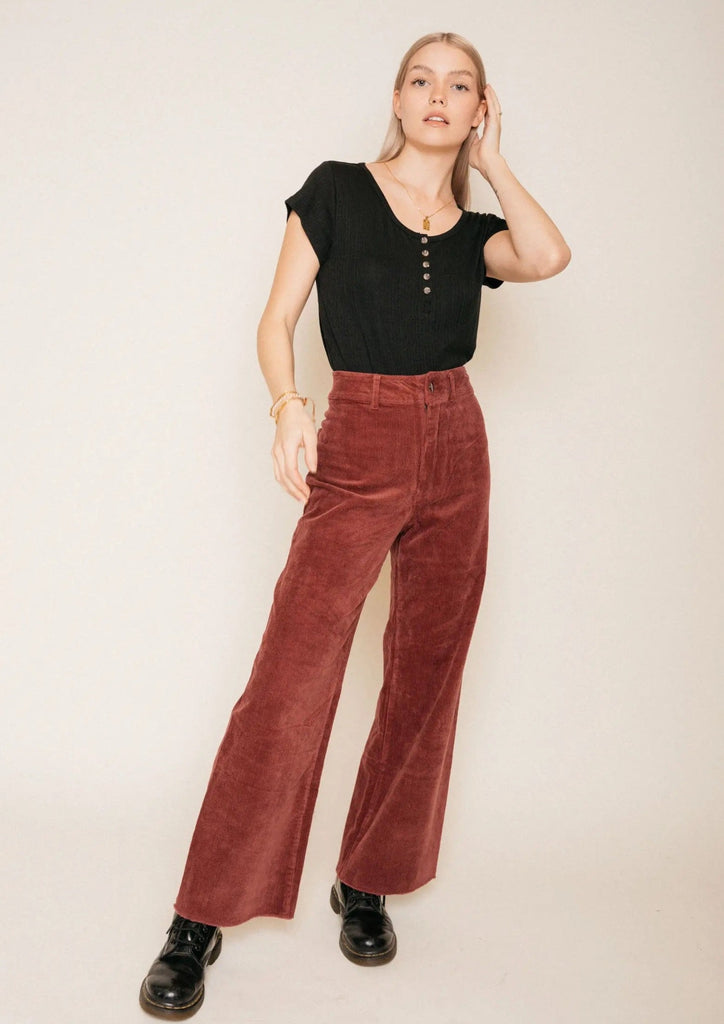 Jackson Rowe Milled Flare Pants | Mulled Wine, Designed in Canada