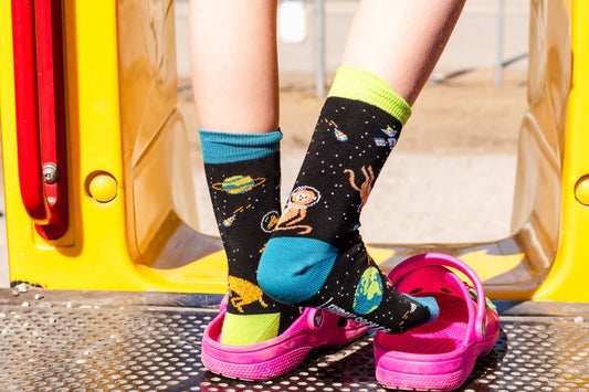 Friday Sock Co. Kids' Mismatch Socks | Animals in Space