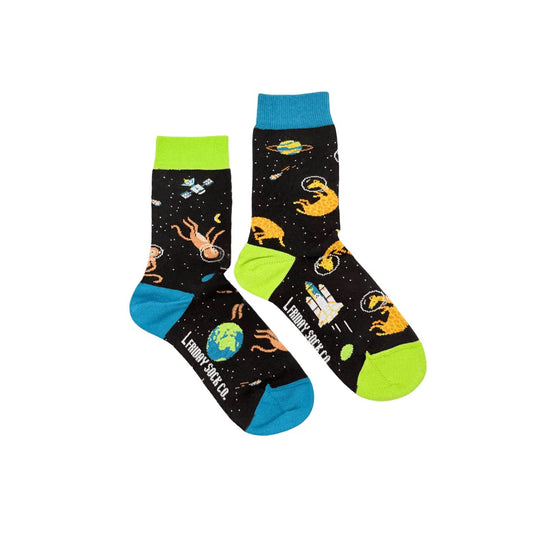 Friday Sock Co. Kids' Mismatch Socks | Animals in Space