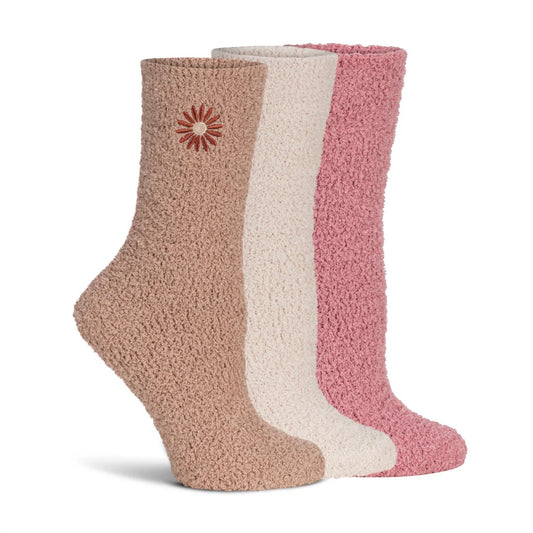 Lemon 3 Pack Lover Cozy Crew Sock | Pink Combo