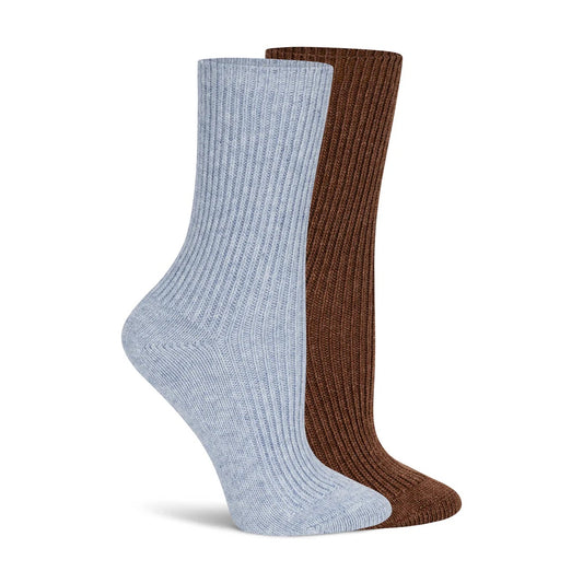 2 Pack Bonfire Boot Crew Sock - Blue/Brown