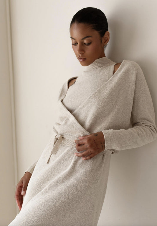 Paper Label Laney Dress | Sand, Designed in Canada