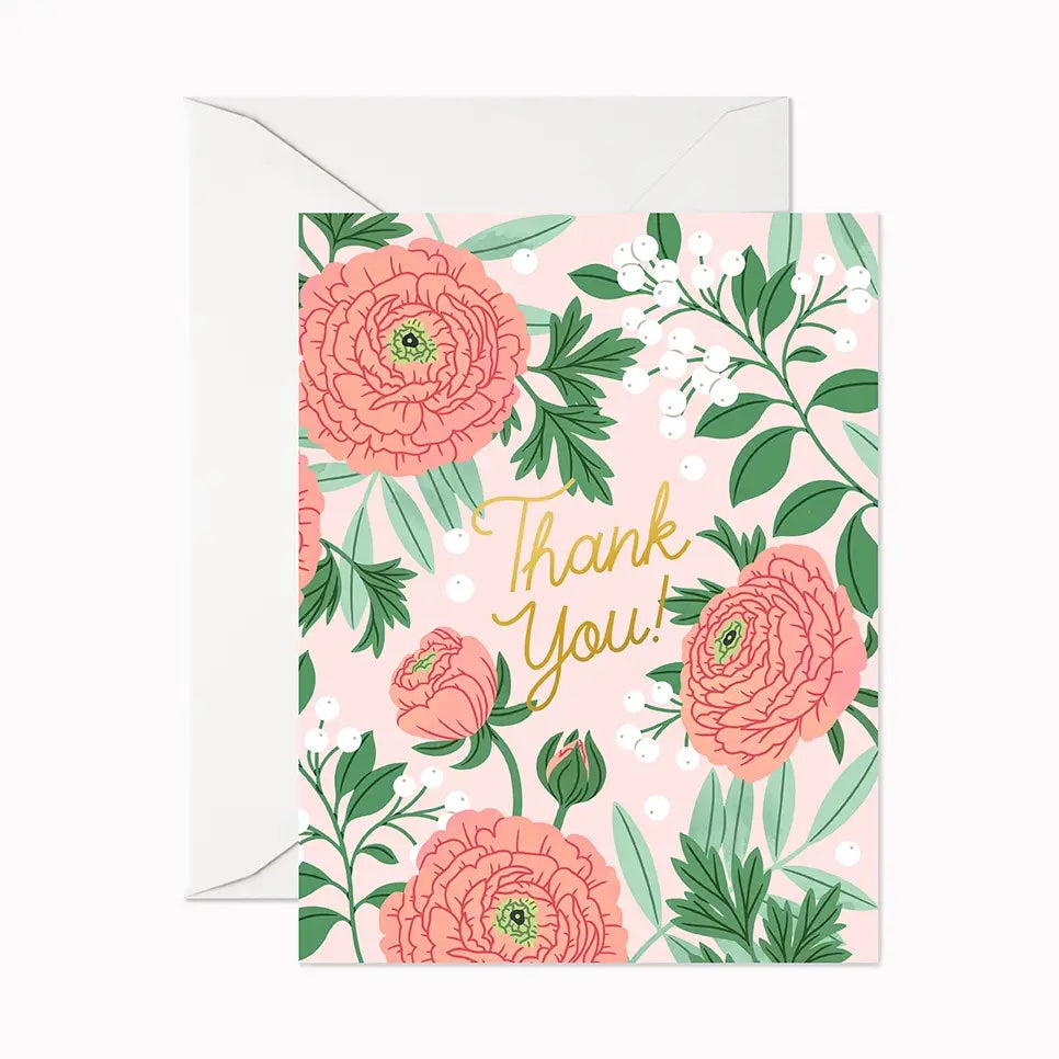 Thank You Card - Ranunculus