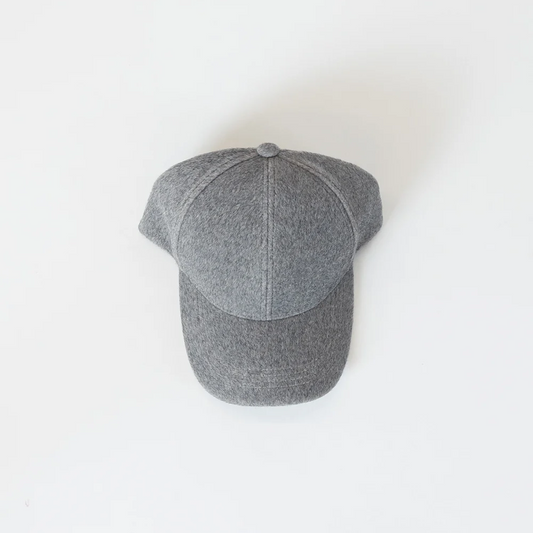 Lyla + Luxe Felt Baseball Hat | Grey