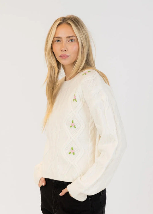 Lyla + Luxe Margot Sweater | Off White, Designed in Canada