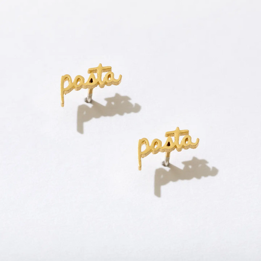 Larissa Loden Jewellery Pasta Script | Post Earrings