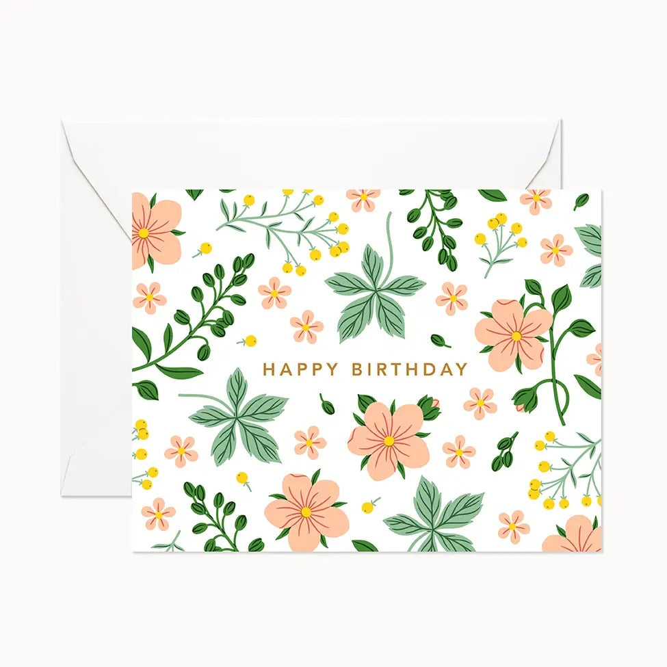 Linden Paper Birthday Card | Wild Garden, Made in Canada