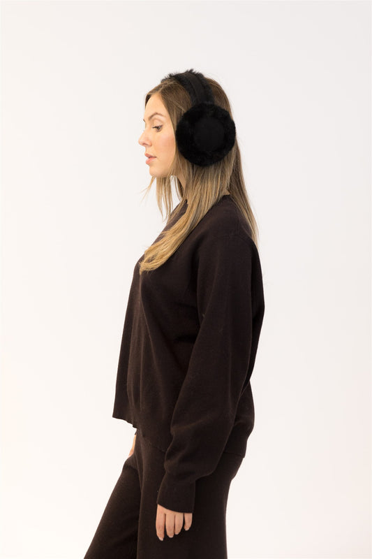 Fuzzy Earmuffs - Black