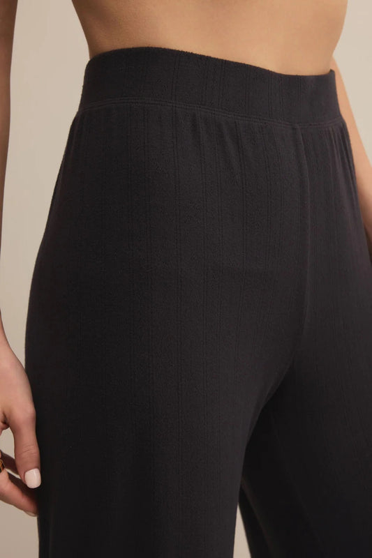 Z Supply Luxe Starry Eyed Pant - Black Sand