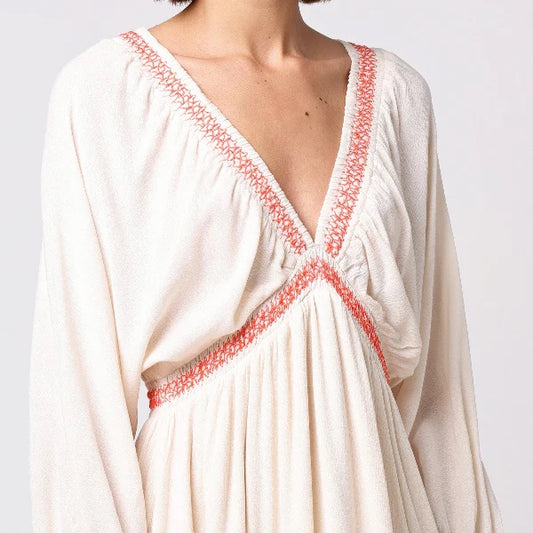 Angel Eye Pear Dress | Creme, Designed in the UK