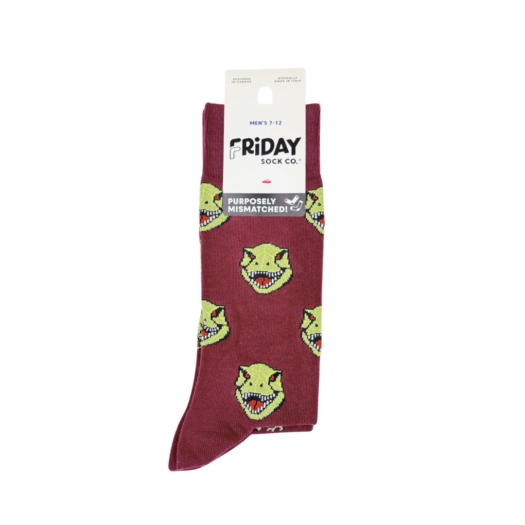 Men's Mismatched Socks - Dino
