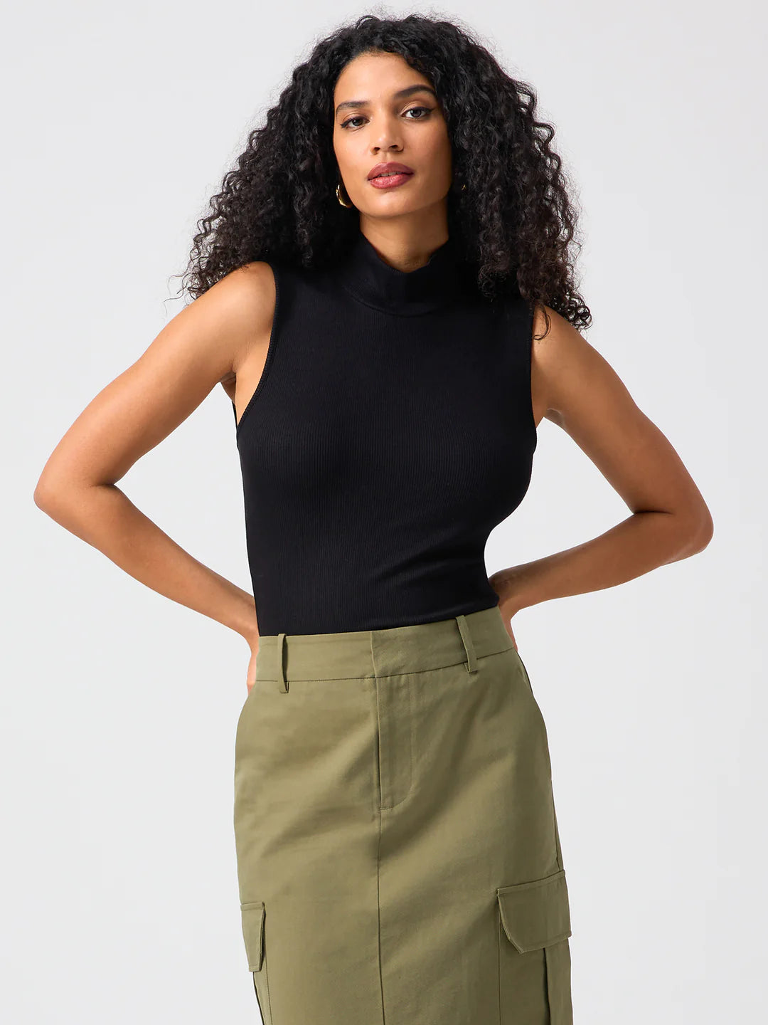 Sanctuary | Essential Sleeveless Mock Neck | Black