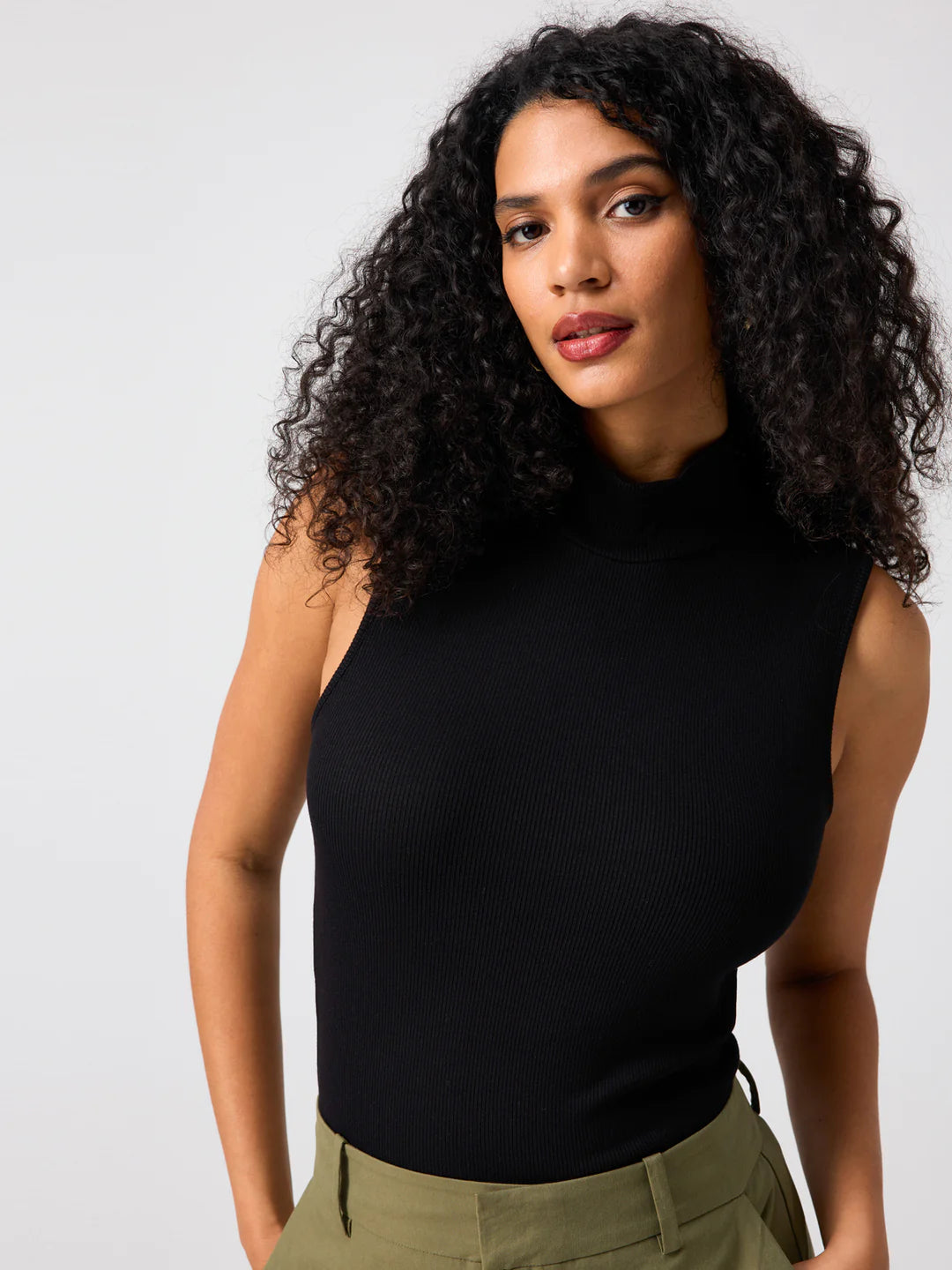 Sanctuary | Essential Sleeveless Mock Neck | Black