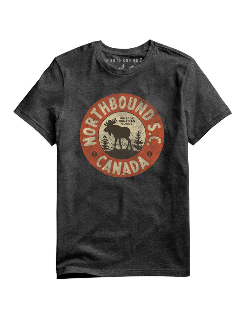 Northbound Supply Corp, Moose T-Shirt | Charcoal Heather